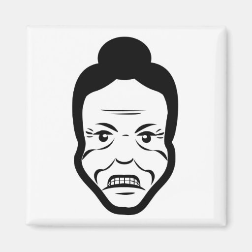 Angry Senior Fridge Magnet