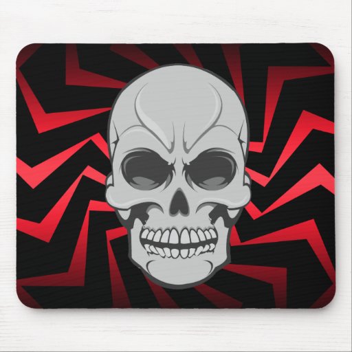 Angry Skull: Vector Illustration: Custom Mousepad | Zazzle
