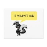 Angry skunk post card