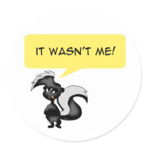 Angry skunk stickers by jsoh Angry skunk stickers