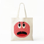 Angry smiley tote bag