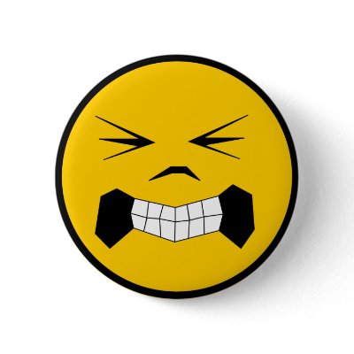 Angry "smiley" pinback button by daas_1