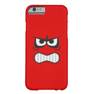 Angry Smiley Face Funny Barely There iPhone 6 Case