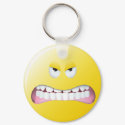 Angry Smiley Face keychain