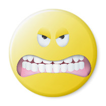 Angry Smiley Face magnets