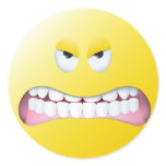 Angry Smiley Face stickers