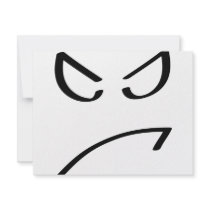 angry smiley icon invitations