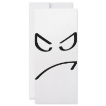 angry smiley icon rack cards