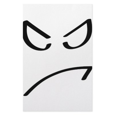 angry smiley icon stationery design by topshirt