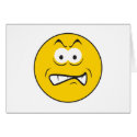 Angry Snarling Smiley Face cards