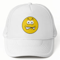 Angry Snarling Smiley Face Trucker Hat