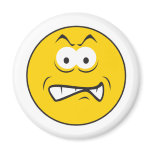 Angry Snarling Smiley Face Magnet