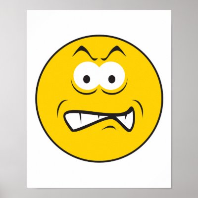Angry Snarling Smiley Face Posters by doonidesigns