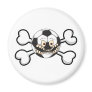 Angry soccer ball Skull and Crossbones Magnet