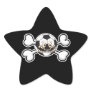 Angry soccer ball Skull and Crossbones Star Stickers