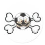 Angry soccer ball Skull and Crossbones Sticker