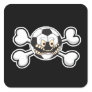 Angry soccer ball Skull and Crossbones Stickers