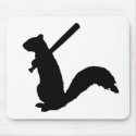 Angry Squirrel Logo Mouse Pad. mousepads