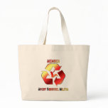 Angry Squirrel Militia Text Logo Canvas Bag
