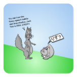 Angry Squirrel Schools Kawaii Squirrel. Stickers
