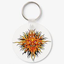 Angry Sun Keychain
