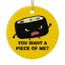 Angry Sushi ornament