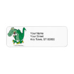 angry t-rex dino tantrum custom return address labels