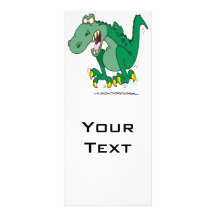 angry t-rex dino tantrum rack card template