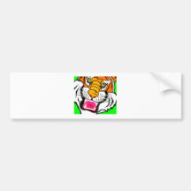 Angry Tiger Face Bumper Stickers