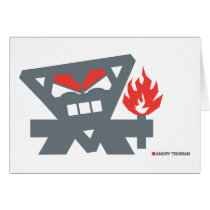Angry Tiki Man Cards