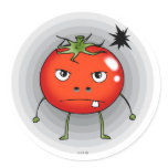 Angry tomato round sticker