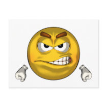 Angry - toon post card