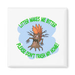 angry tree refrigerator magnet
