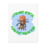 angry tree post card
