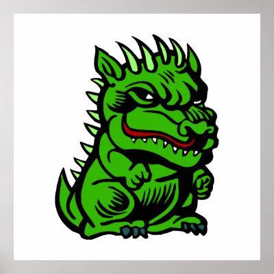 Angry Troll Dragon Print by dragons_lair