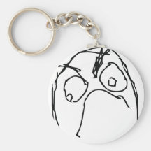Angry Unhappy Meme Face Key Chains