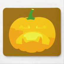 Angry Upset Jack-O-'Lantern Mousepad