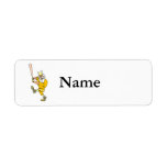 Angry Viking Baseball Player Custom Return Address Labels