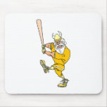 Angry Viking Baseball Player Mouse Pads