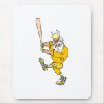 Angry Viking Baseball Player Mouse Pads