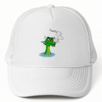 Angry Water Dragon Trucker Hats