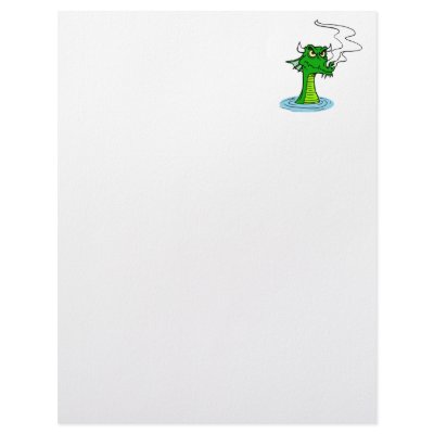 Angry Water Dragon Letterhead Design by dragons_lair