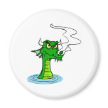 Angry Water Dragon Fridge Magnets