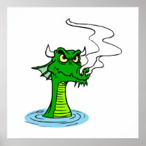 Angry Water Dragon Posters