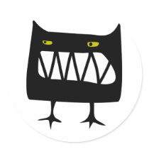 Angry Wossum Round Sticker