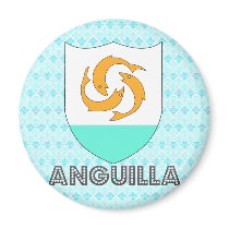 Anguilla Coat of Arms Refrigerator Magnets