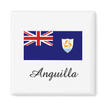 Anguilla Flag Design magnets