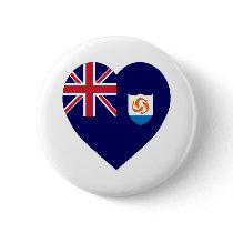 Anguilla Flag Heart Button