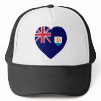 Anguilla Flag Heart Hats