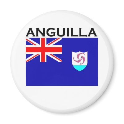Anguilla Flag Fridge Magnet by bartstshirts